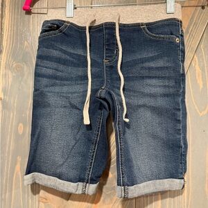 Justice Blue Denim Shorts with Drawstring